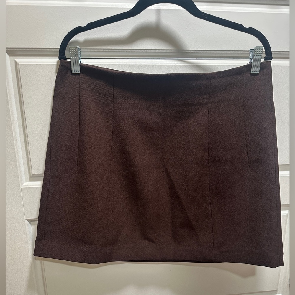 Zara Chocolate Brown Mini Skirt - XL
